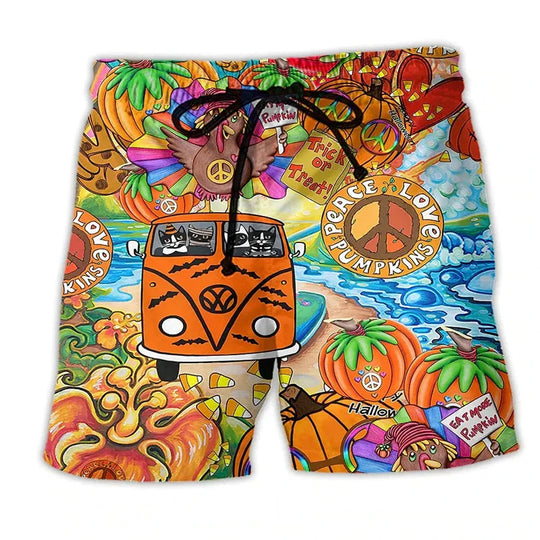 Grafik-Badeshorts für Herren | Kordelzug