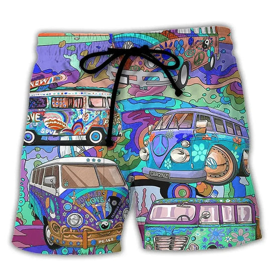 Grafik-Badeshorts für Herren | Kordelzug