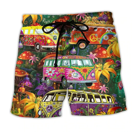 Grafik-Badeshorts für Herren | Kordelzug