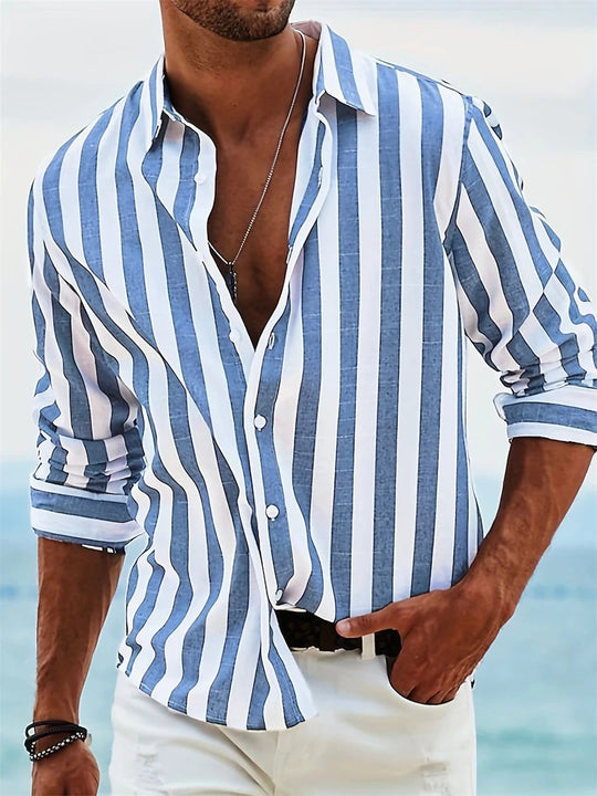 Herren Button-Down-Hemd | Gestreift