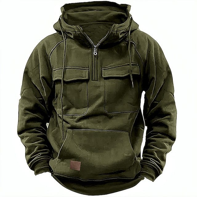 Herren Fleece Kapuzenpulli mit Taschen | Frühling