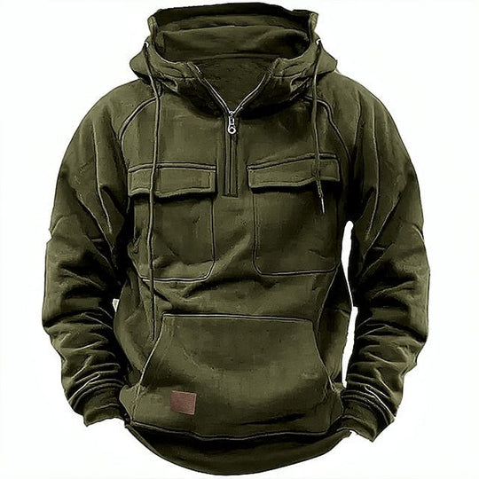Herren Fleece Kapuzenpulli mit Taschen | Frühling