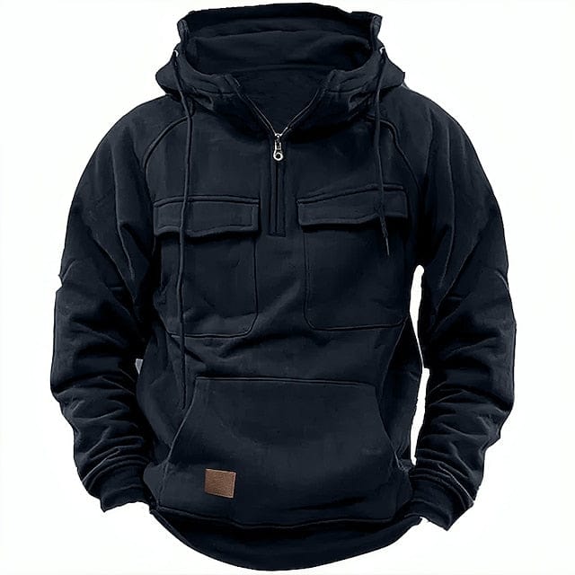 Herren Fleece Kapuzenpulli mit Taschen | Frühling