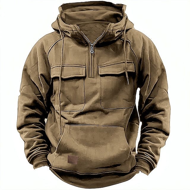 Herren Fleece Kapuzenpulli mit Taschen | Frühling