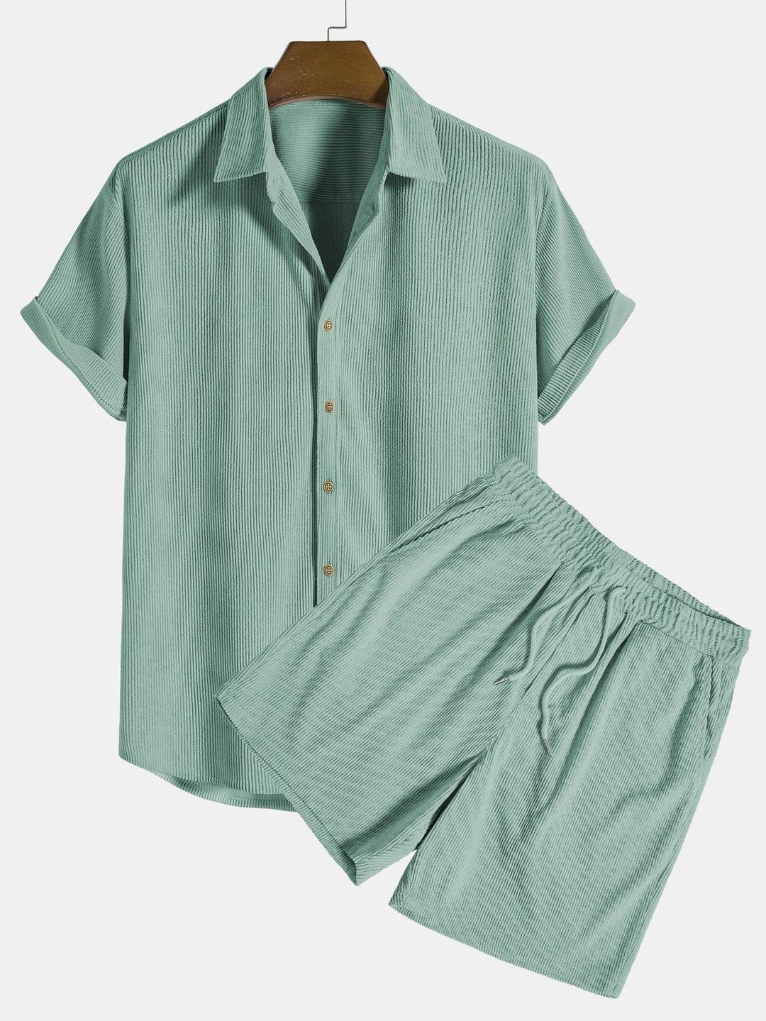 Herren Kurze Hosen und Hemd Set | Zweiteilig