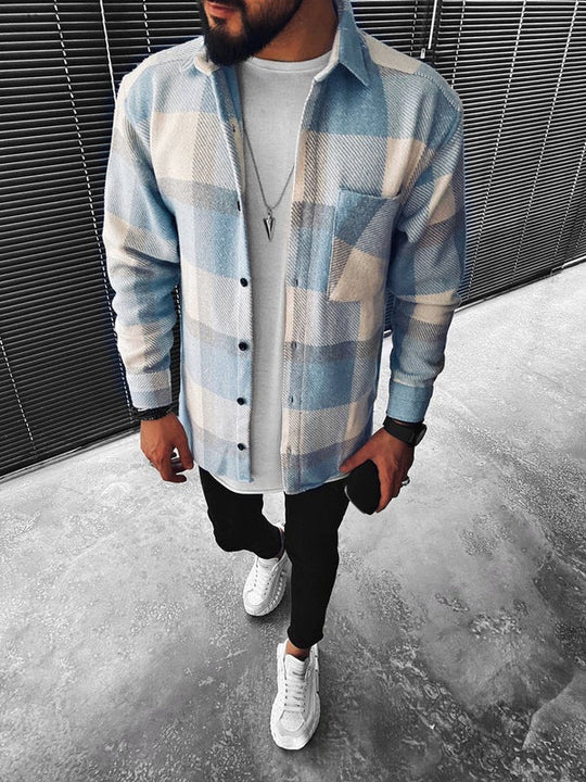 Herren Lässig Kariert Hemd | Flanell