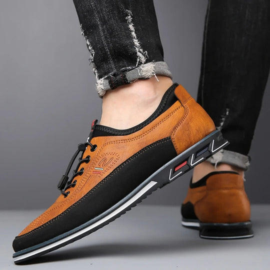 Herren Lässig Leder Turnschuhe | Gehen