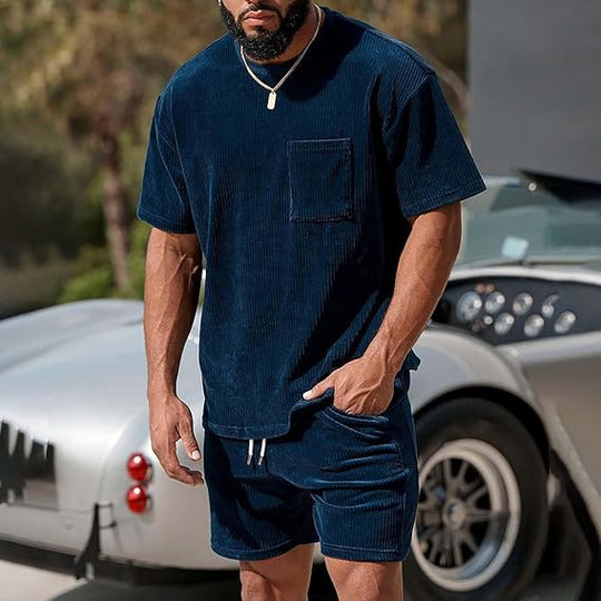 Herren-Outfit-Set in Übergröße | Hemd und Kurze Hosen