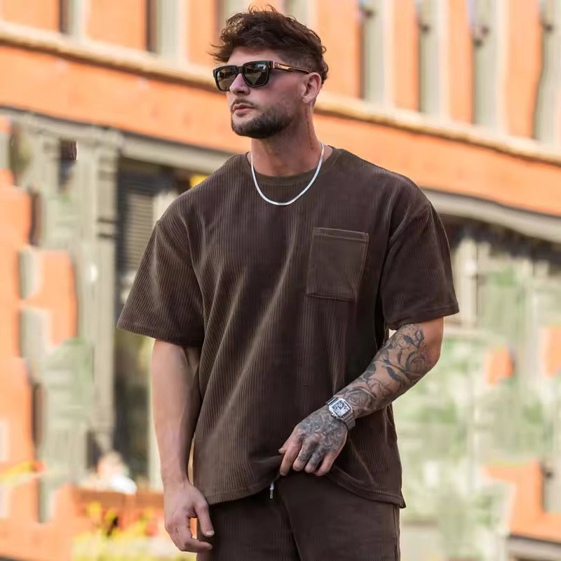 Herren-Outfit-Set in Übergröße | Hemd und Kurze Hosen
