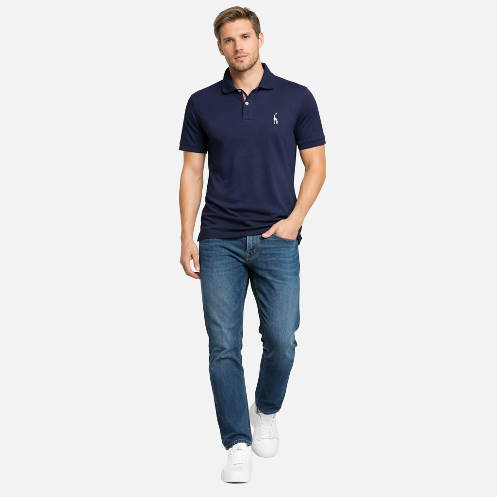 Herren Poloshirt mit klassischer Passform und kurzen Ärmeln