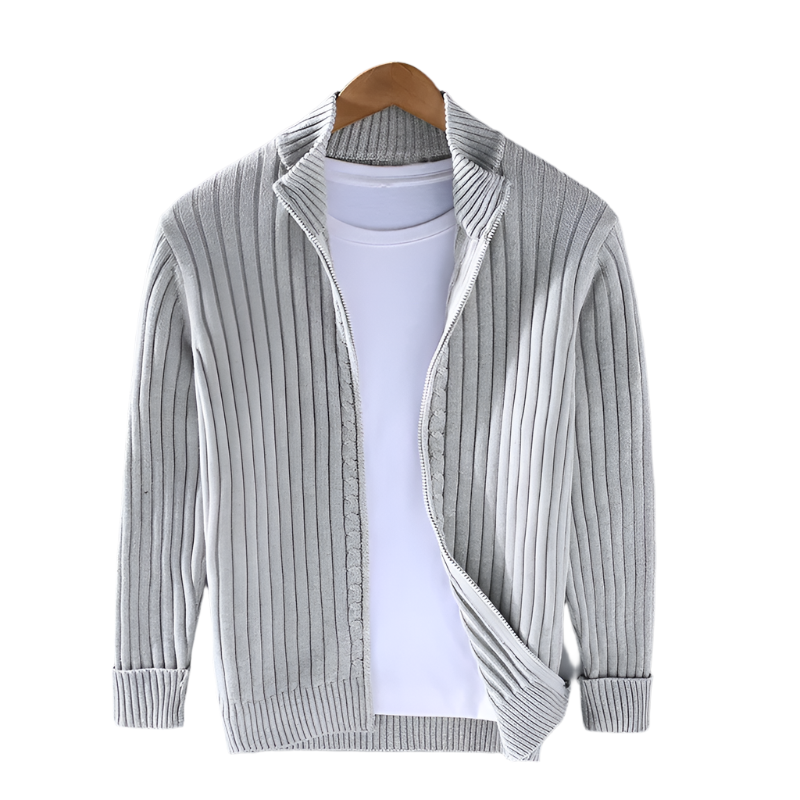 Herren Strickjacke Gerippt | Lässig