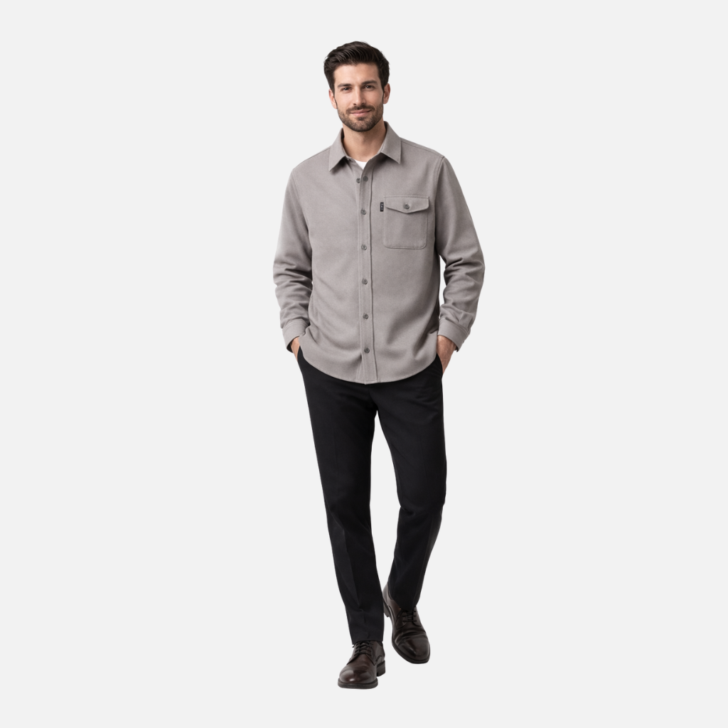 Herren Casual Overshirt mit Brusttaschen