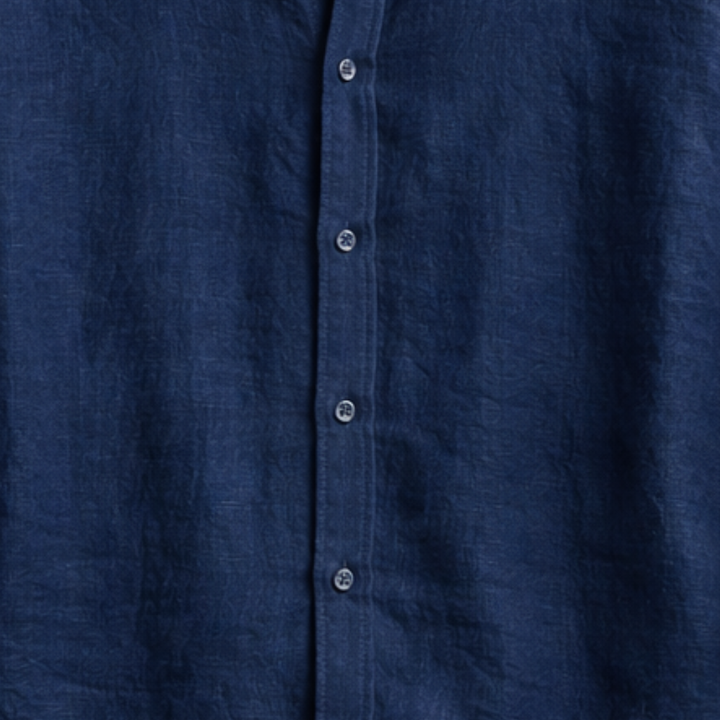 Leinen-Sommerhemd mit Button-Down-Kragen für Herren