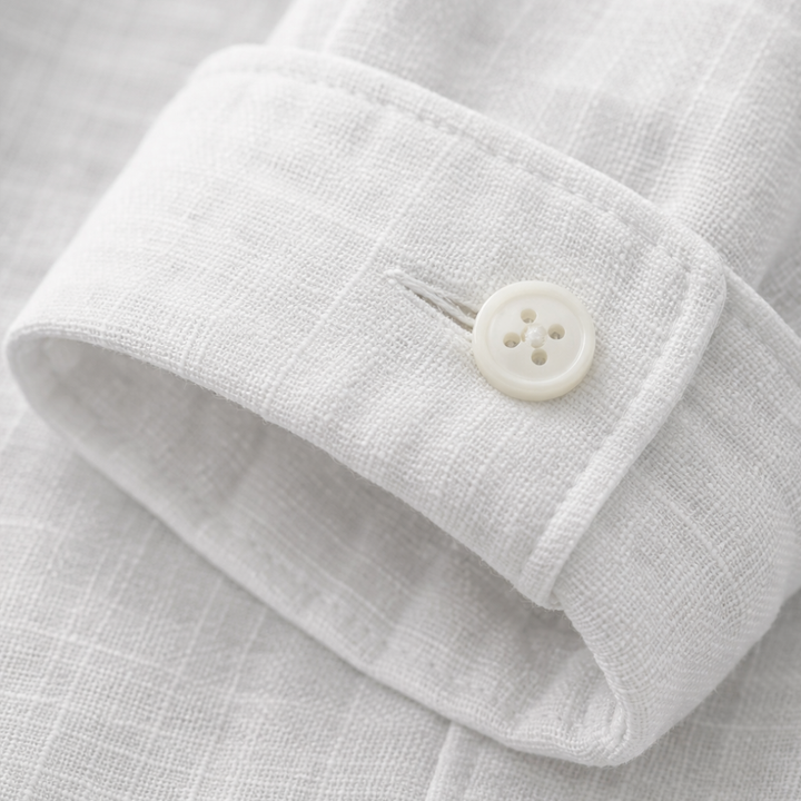 Leinen-Sommerhemd mit Button-Down-Kragen für Herren