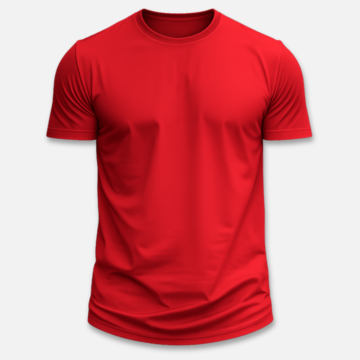 Męski t-shirt z krótkim rękawem i okrągłym dekoltem, z czystym wykończeniem