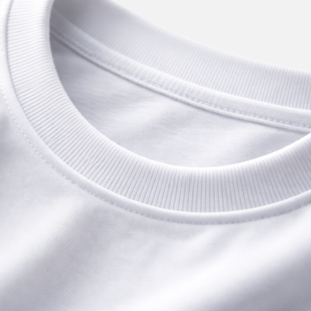 Herren Rundhals Kurzarm-T-Shirt mit sauberem Abschluss