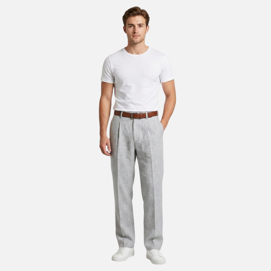 Herren Anzug mit Nadelstreifen und Faltenhose