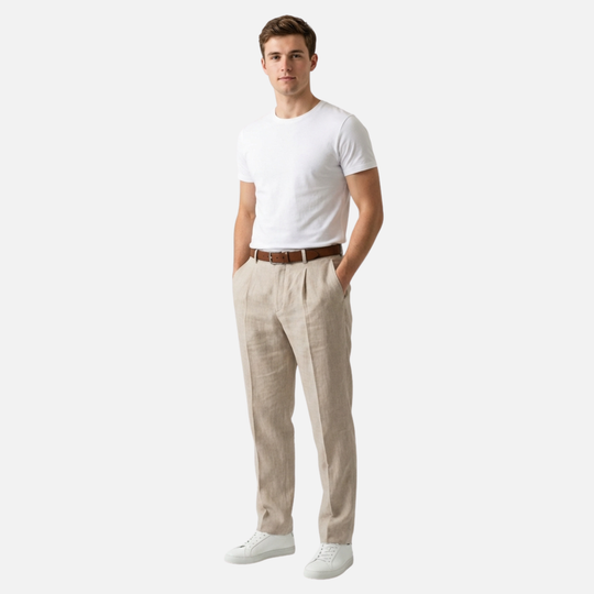 Herren Anzug mit Nadelstreifen und Faltenhose