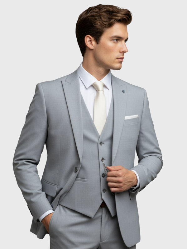 Herren Dreiteiliger Anzug im modernen Schnitt mit Jacke Weste und Hose