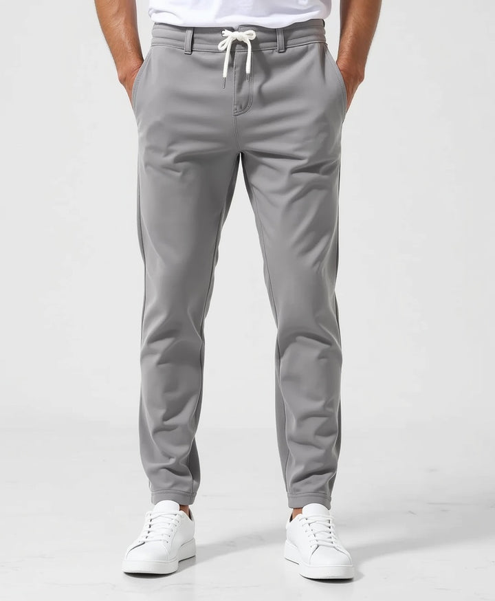 Legere Freizeithose mit Tunnelzug – Leichte Slim-Fit-Hose für Herren