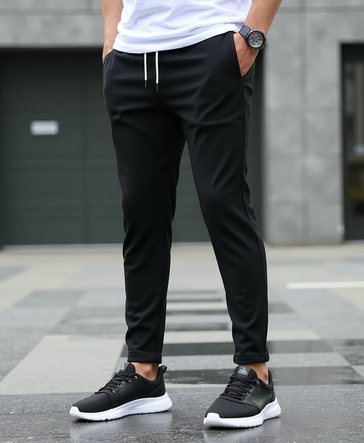 Legere Freizeithose mit Tunnelzug – Leichte Slim-Fit-Hose für Herren