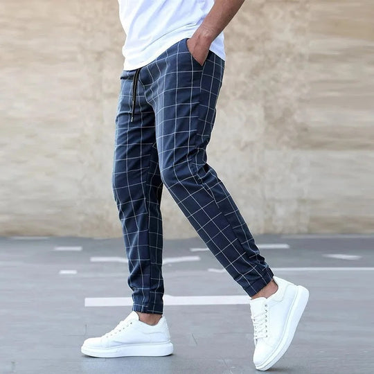 Herren Jogger mit Gittermuster | Entspannte Passform