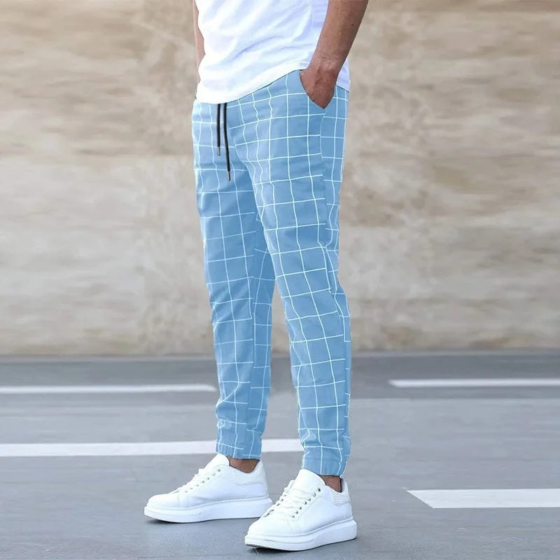 Herren Jogger mit Gittermuster | Entspannte Passform