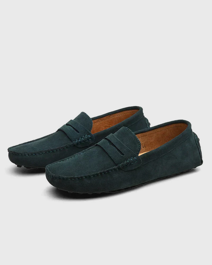 Lässige Herren-Loafer aus Wildleder – Leichte strukturierte Business-Schuhe