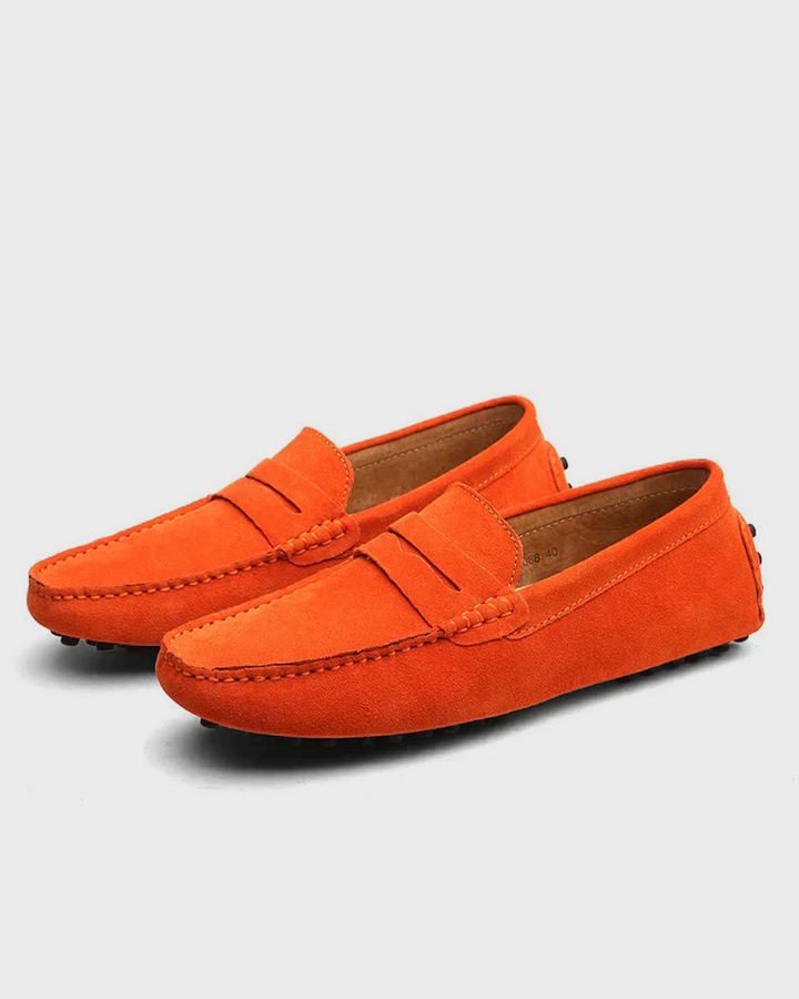 Lässige Herren-Loafer aus Wildleder – Leichte strukturierte Business-Schuhe