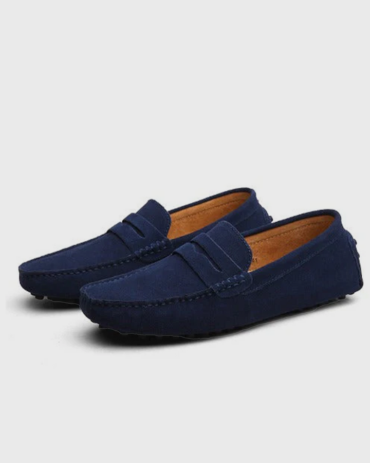Lässige Herren-Loafer aus Wildleder – Leichte strukturierte Business-Schuhe