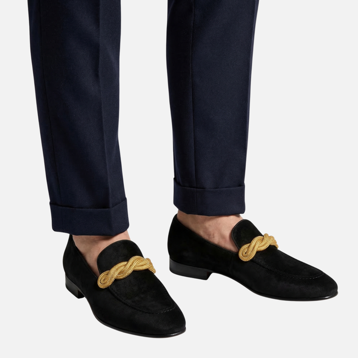 Loafer mit Kordel-Detail Veganes Wildleder-Imitat für Herren