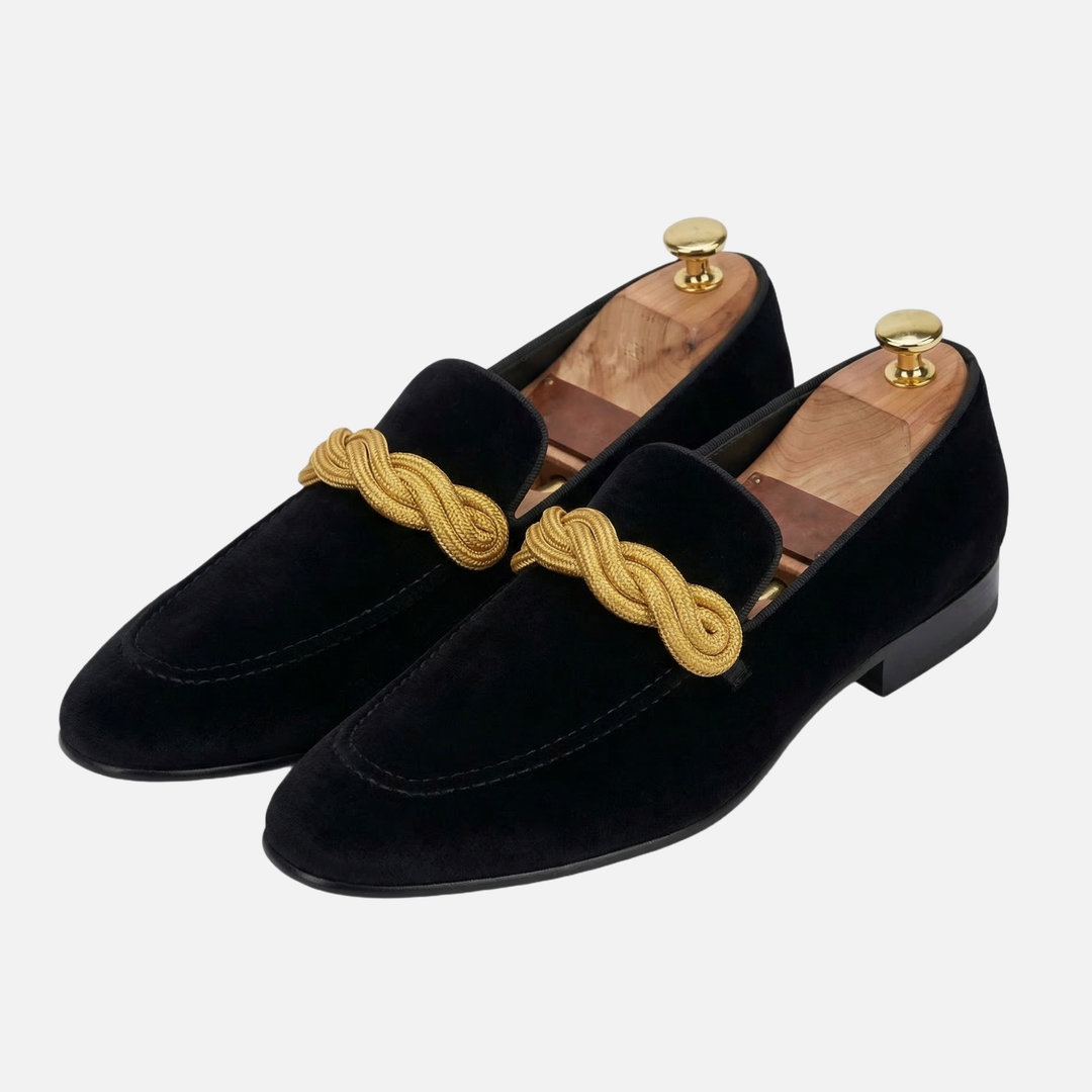 Loafers with Cord Detail Vegan Suede for Men