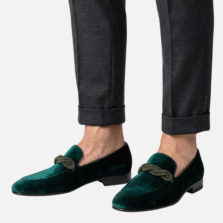 Loafer mit Kordel-Detail Veganes Wildleder-Imitat für Herren