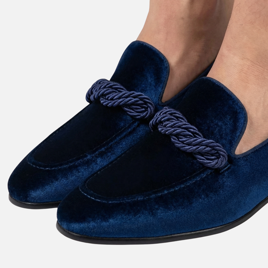 Loafers with Cord Detail Vegan Suede for Men