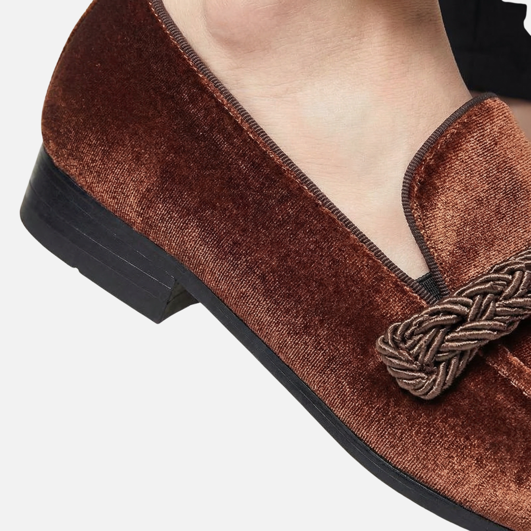 Loafers with Cord Detail Vegan Suede for Men