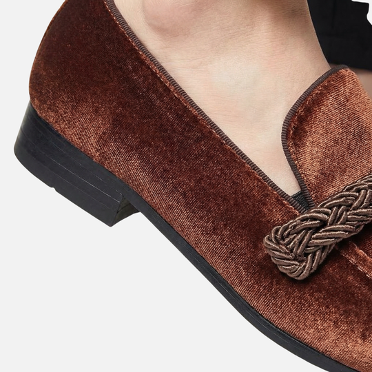 Loafers with Cord Detail Vegan Suede for Men