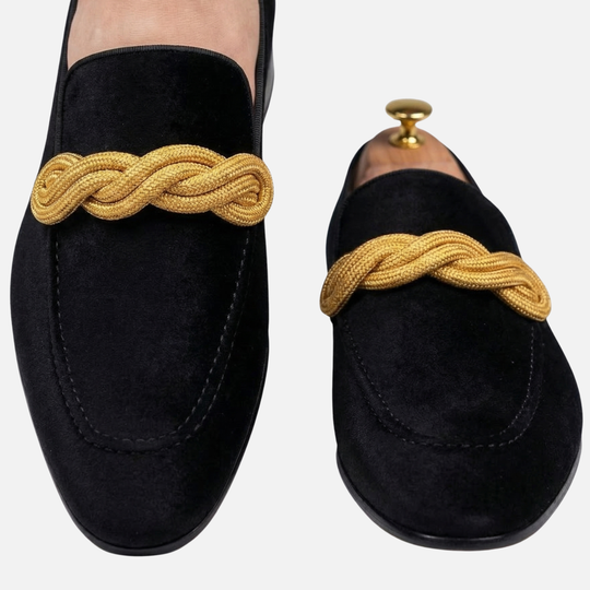 Loafers with Cord Detail Vegan Suede for Men