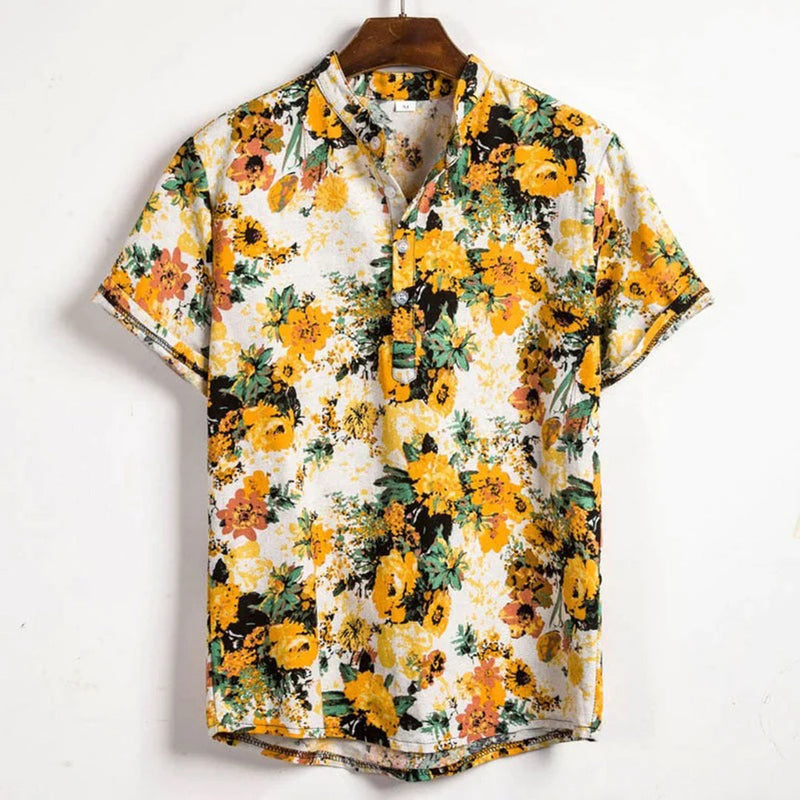 Herrenhemd mit abstraktem Druck | Sommer