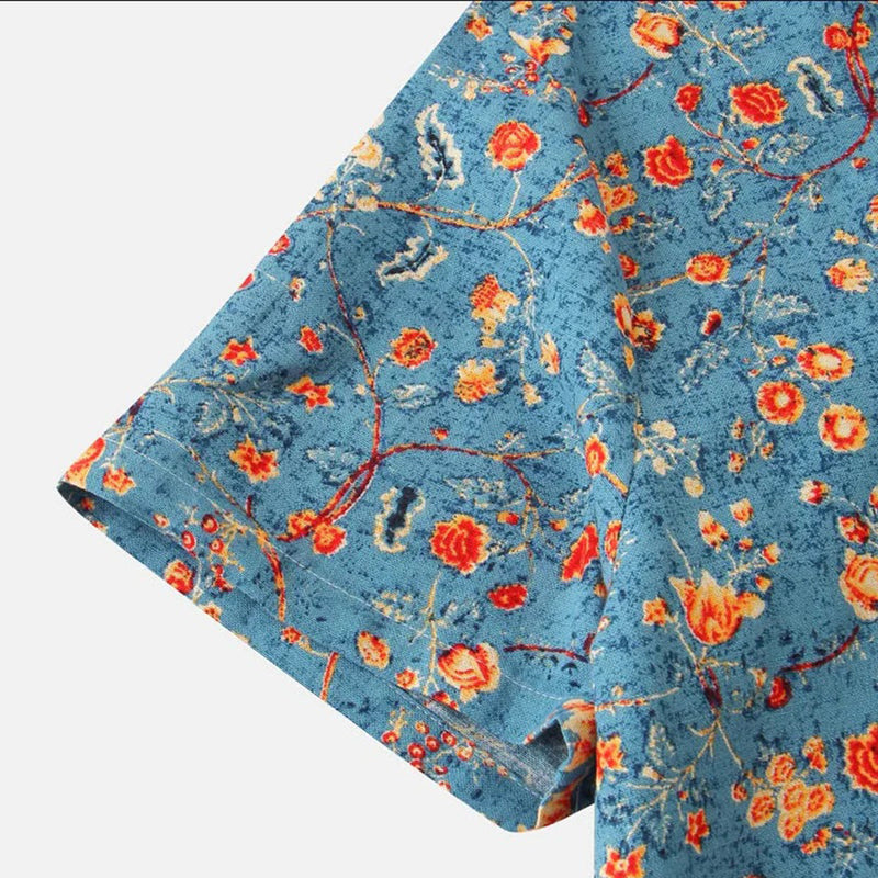 Herrenhemd mit abstraktem Druck | Sommer