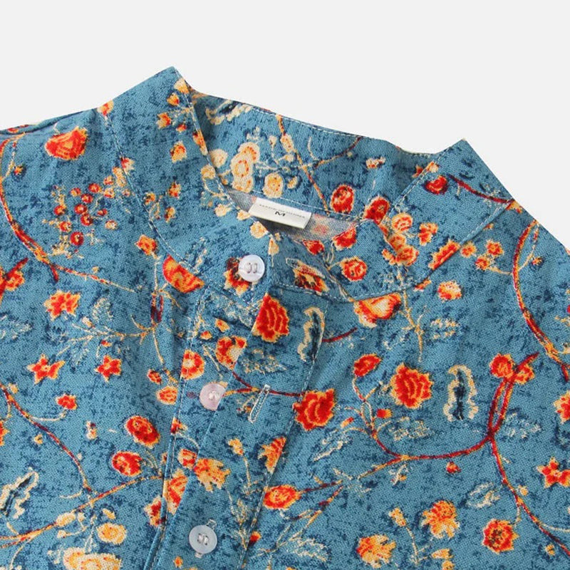 Herrenhemd mit abstraktem Druck | Sommer