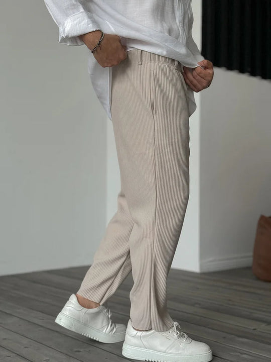 Herrenhose aus strukturiertem Gewebe | Entspannte Passform