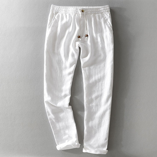 Herrenhose mit elastischem Bund und Kordelzug | Schmale Passform