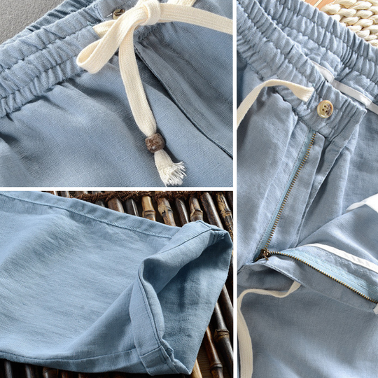 Herrenhose mit elastischem Bund und Kordelzug | Schmale Passform