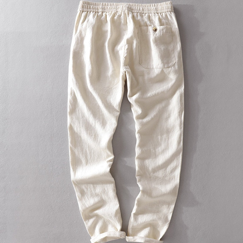 Herrenhose mit elastischem Bund und Kordelzug | Schmale Passform
