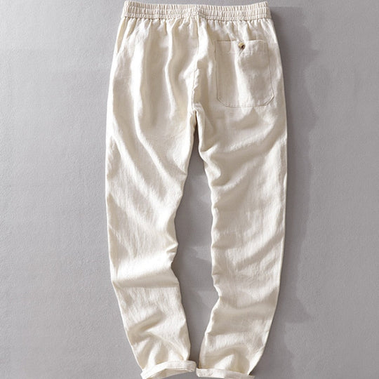 Herrenhose mit elastischem Bund und Kordelzug | Schmale Passform