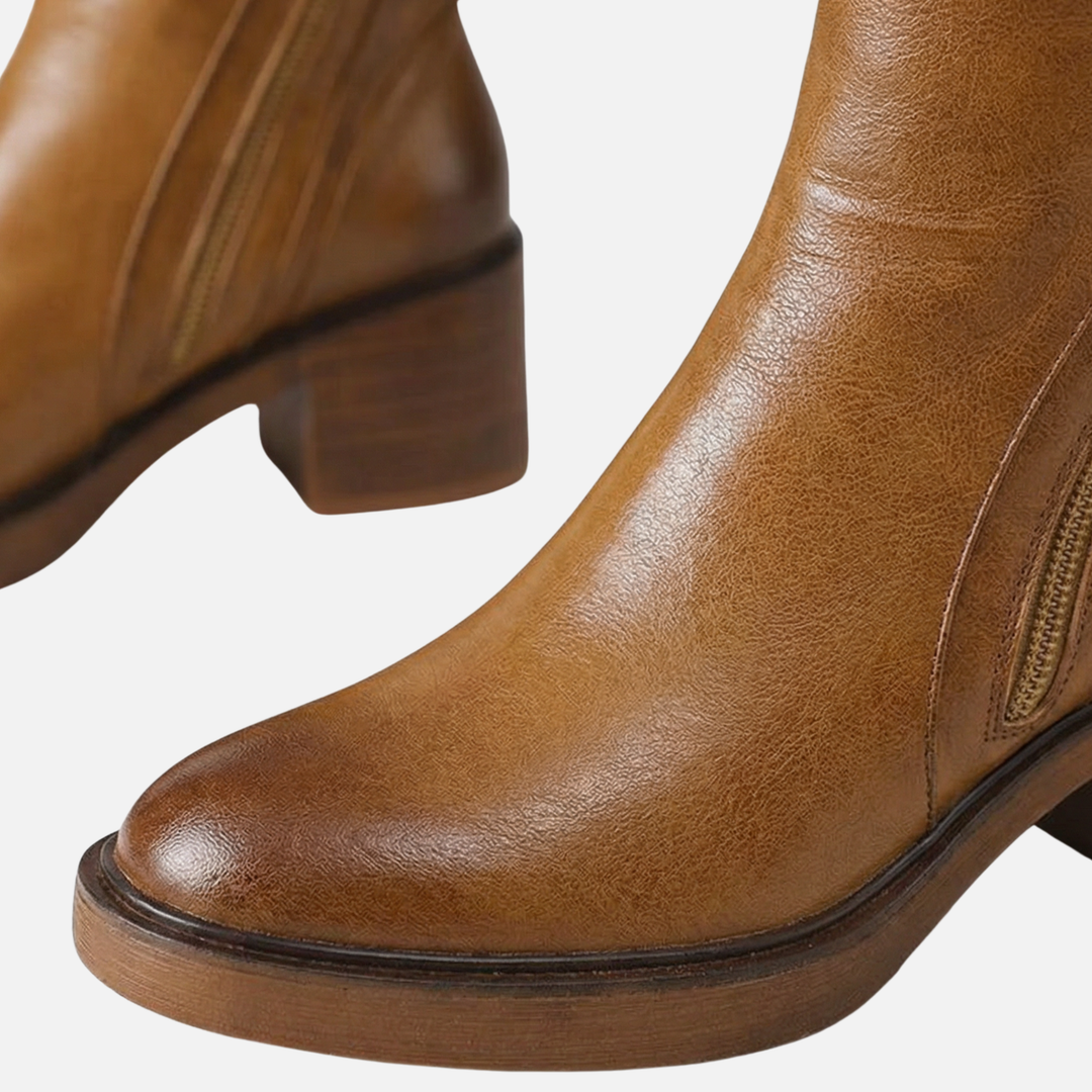 High Heel Stiefeletten mit Reißverschluss für Damen