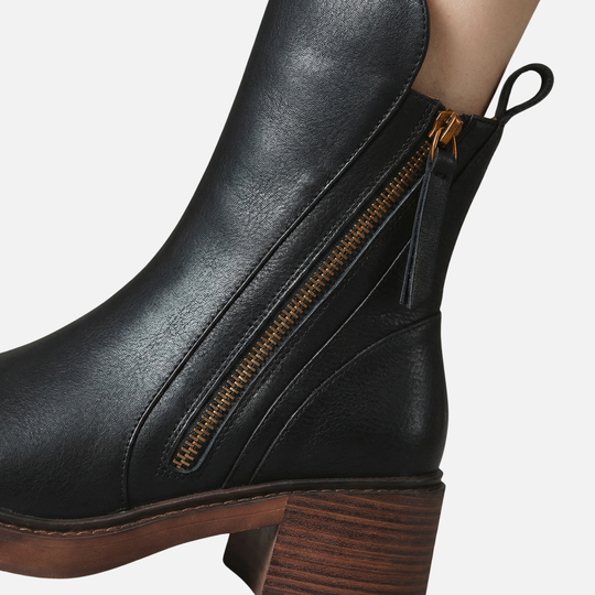 High Heel Stiefeletten mit Reißverschluss für Damen