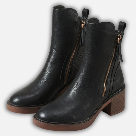 High Heel Stiefeletten mit Reißverschluss für Damen