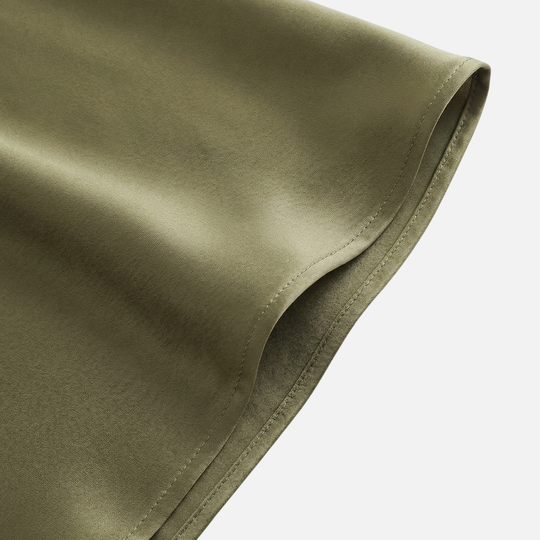 Hochtaillierter Satin Midi Rock für Damen