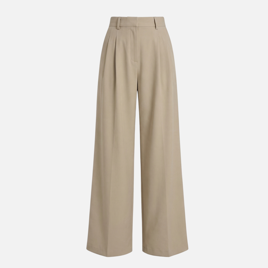 Hose im Relaxed Fit Weites Bein mit Bundfalten für Damen